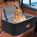 NEEZUKAR Dog Car Seat for Large Medium Size Dogs, Pet Car Seat Under 55 lbs | Thick Cushion, Detachable Washable Dog Booster Seat for 2 Small Dogs, Travel Dog Car Bed with Storage Pockets, 2 Safety Belts by NEEZUKAR