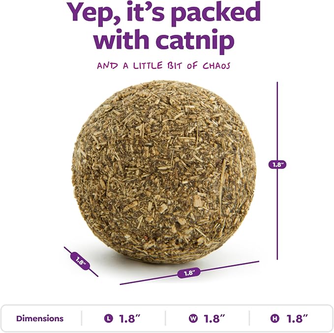 SmartyKat Catnip Kiss Compressed Cat Toy Ball, Mess-Free Concentrated Catnip Power for Chase & Pounce Play for Cats & Kittens, One Size - Image 3