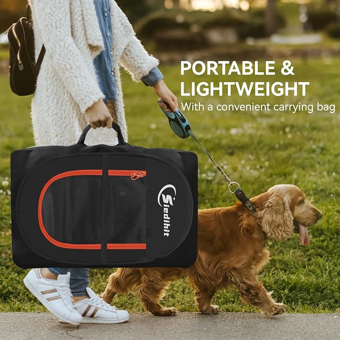 Siedihit Dog Playpen, Puppy Pet Playpens Indoor for Medium Dogs Tent | Crates Cage Indoor/Outdoor, Portable Pop Up Dog Kennel Playpen with Carrying Case for Dogs/Cats/Rabbits, Black - Image 7