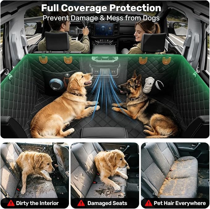 Zanch Hard Bottom Dog Seat Cover for Trucks, 25" L Back Seat Extender | 450 lb Hard Bottom Support, Waterproof, Scratchproof, Fits Cars, SUVs & Trucks, For Multiple Large Dogs - Image 5