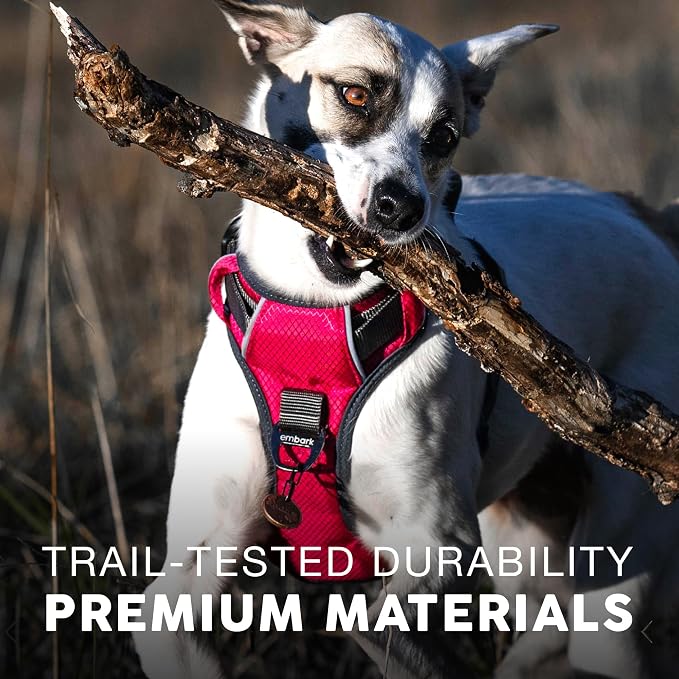 Embark No Pull Dog Harness, Reflective Adjustable Training Vest, No Choke | Adjustable straps fit all dog breeds with sturdy hooks; 360° reflective trim, soft padded Harness Design for All Dogs - Image 5