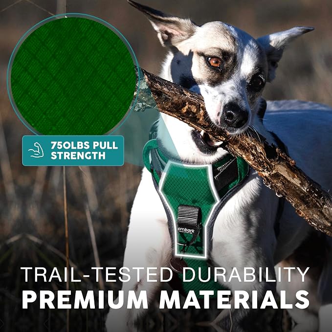 Embark No Pull Dog Harness, Reflective Adjustable Training Vest, No Choke | Adjustable straps fit all dog breeds with sturdy hooks; 360° reflective trim, soft padded Harness Design for All Dogs - Image 5