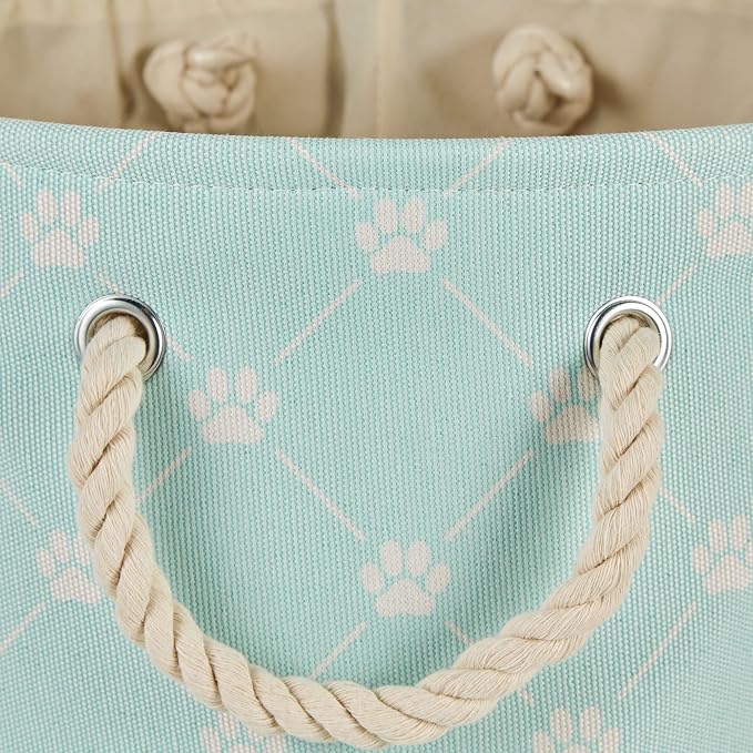 Bone Dry Pet Storage Paw and Bone, Trellis Collection, Small Rectangle, 14x8x9, Aqua - Image 3