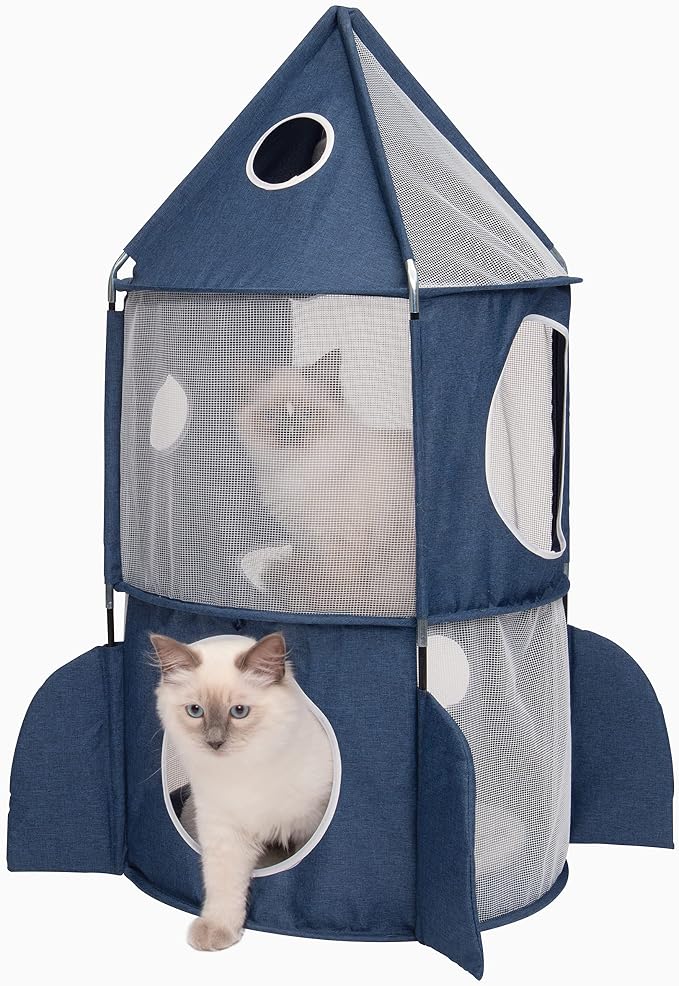 Catit Vesper Rocket Cat Tower, Blue, 42001 by Catit