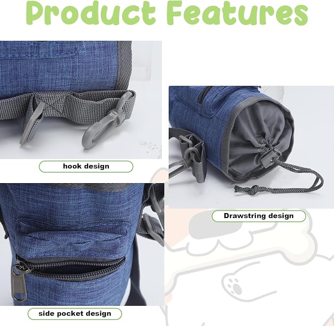 Dog Poop Bag Holder for Walking with Waste Bag Dispenser | Portable Wearable, Clip Easy-Attach to Leash/Harness/Waist, Storing Used Doggie Waste Bags Without Spills - Image 7