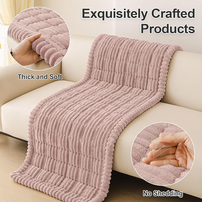 hyha Couch Cover for Dogs, Washable Non Slip Plush Flannel Sofa Protector | Thick Flannel, Anti-Slip Backing, Pet Hair & Scratch Protection, Fits Sofa & Loveseat (27.6" x 27.6") - Image 8