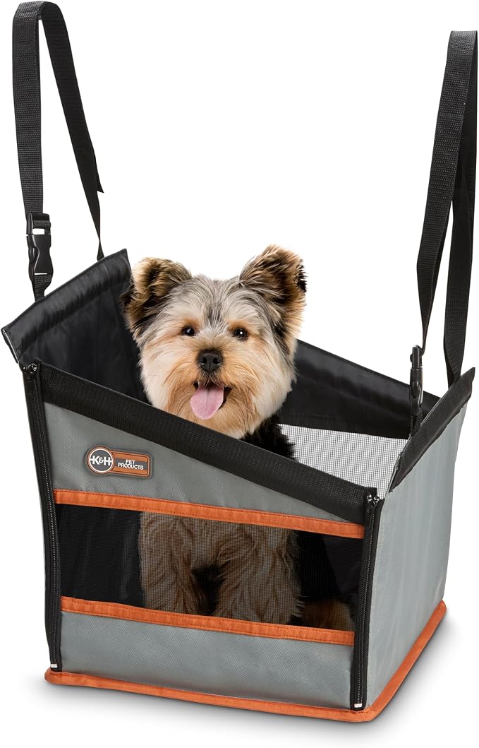 K&H Dog Car Seat, Buckle N' Go Dog Car Seats for Small Dogs, XS 16x14x14in | Secure backseat rides, small dog car seat with mesh windows, folds flat, carseat for dog, seat belt tether - Image 2