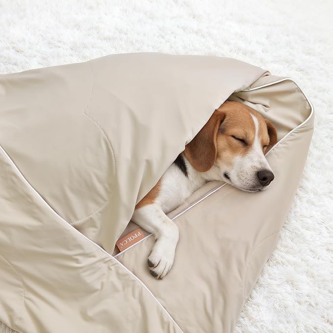 PPOLCA Cooling Waterproof Pet Blanket for Large Dogs - Q-MAX>0.5, Breathable Summer Cold Pet Blanket, Machine Washable Throw Sofa Protector, 50x60, Khaki - Image 8