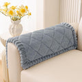 Smiry Non Slip Couch Cover for Dogs, Fuzzy Plush Pet Sofa Protector | Washable Furniture Cover for Large Dogs & Cats, Scratch & Dirt Resistant, Covers Backrest & Armrest, Grey, 20"x24", 2PC by Smiry