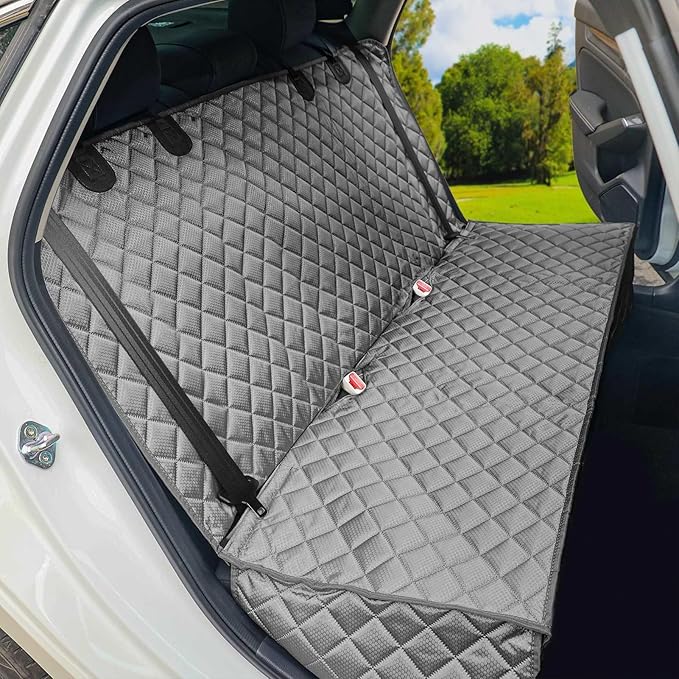 PETICON Waterproof Scratchproof Pet Bench Seat Covers for Cars, SUVs | Nonslip Durable Back Seat Cover for Dogs, 600D Oxford Fabric, Side Flaps, Full Bench, Easy Install, Machine Washable - Image 6