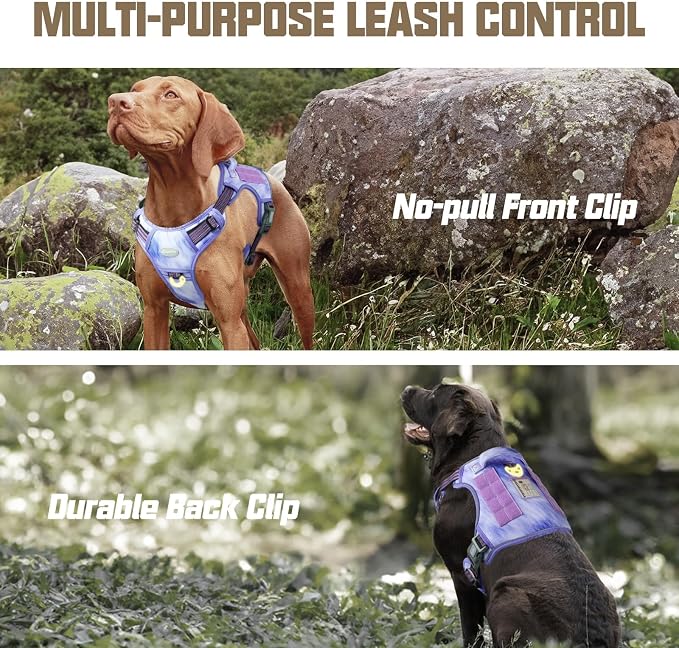 AUROTH Dog Harness for Small Medium Dogs, Tactical No Pull Dog Vest | No Choke, Heavy Duty, Reflective, Military K9, Adjustable, Handle, Easy Control for Walking, Army yellow, Small - Image 4