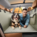 Back Seat Extender for Dogs, Heavy Duty Dog Car Seat Cover for Back Seat | Large Hard Bottom Car Seat Cover for Dogs Aggressive Chewer, Dog Hammock for Car, Travel Pet Car Bed for Car, SUV, Truck by SHARLOVY