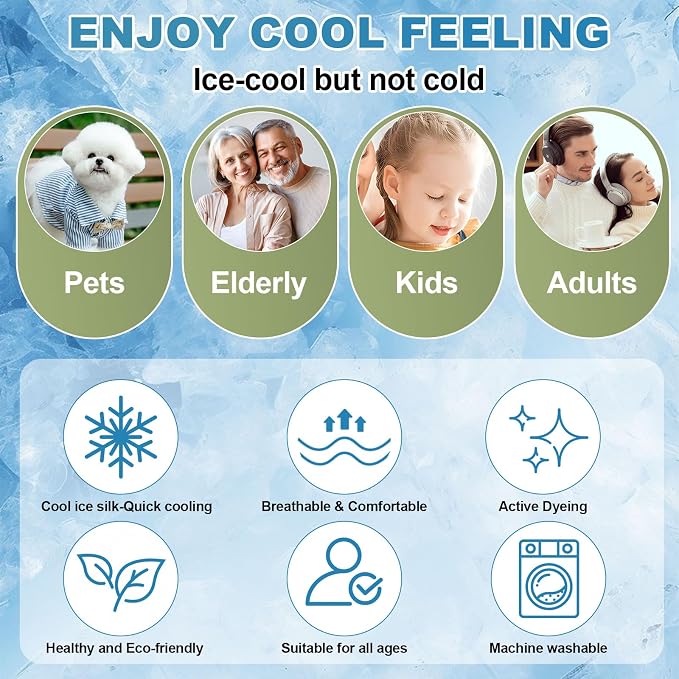 OTOB Cooling Couch Covers for Sofa Washable Non Slip Pet Friendly, 1 Piece | Fresh Green, 35.4"x82.7", Premium Ice Silk Fabric, Modern Geometric, Soft, 3D Bionic Breathable, Sectional Sofa Protector - Image 4