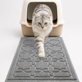 Yimobra Cat Litter Mat, Easy Clean Trapping PVC Mat, 35.4" x 23.6", Waterproof Backing, Non Slip Bottom, Scatter Control Pad for Litter Box, Dark Grey by Yimobra