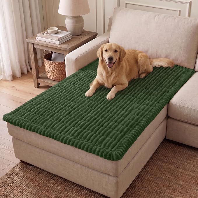hyha Couch Cover for Dogs, Washable Non Slip Plush Flannel Sofa Protector | Thick Flannel, Anti-Slip Backing, Pet Hair & Scratch Protection, Fits Sofa & Loveseat (43" x 63") by hyha