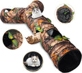 Cat Tunnels for Indoor Cats Large, 3 Way Cat Tunnel with 5 Holes and Leaves, Cat Tunnel Toy with Loud Paper - Pop Up Collapsible - Connect More Tunnels for Large Cat, Puppy, Kitten by GRETMIX