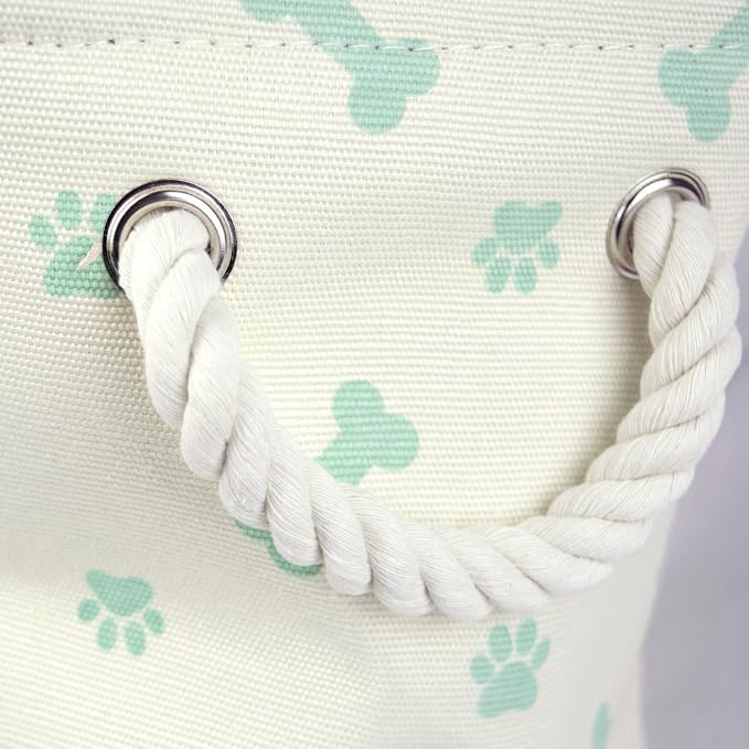 Bone Dry Pet Storage Collection Paw and Bone Print, Small Rectangle, 14x8x9", Mint - Image 5