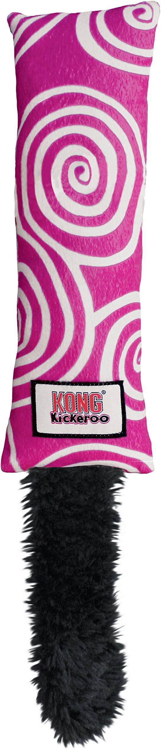 KONG Kickeroo Swirl Cat Toy – Plush with Crinkle Sound, Soft Catnip Toy for Indoor Cats – Assorted Colors by KONG