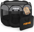 Dog Cat Small Animal Puppy Playpen Crate, Small, Dark Grey | Portable Pop Up Pet Cage Enclosure Tent Kennel Indoor Outdoor with Carrying Case, No Assembly, Camping Use by MZNZ