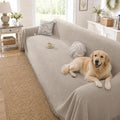 Chenille Couch Cover for Dogs Washable Boho Throw Blanket Washable | 71"×102",Khaki, Soft Chenille, Tassel Design, Pet Friendly, Furniture Protector, for Couch, Sofa, Bed, Living Room by YSTELLAA