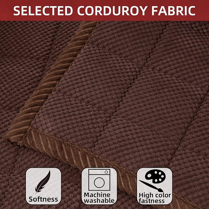 Pet Couch Covers,Couch Cover for Dogs Washable,Anti Slip Dog Sofa Covers Couch Protector Sofa Mat,Seat Cover,Dog Mat,Pet Pad for Furniture 1 Piece (Brown, 21''x63''/Rectangular) - Image 6