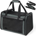 YUDODO 25lbs Cat Carrier Lightproof Soft Sided Pet Carrier for Large Cat | Airline Approved, Lightproof Breathable Design, Side Pockets, Durable Mesh, Foldable and Portable, Grey green by YUDODO