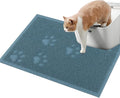 Darkyazi Cat Litter Box Mat for Floor Litter Trapping Mat Non-Slip Backing, Scatter Control, Easy Clean, Water Resistant, Soft on Paws (15.75" x 11.75",Silver Blue) by DARKYAZI