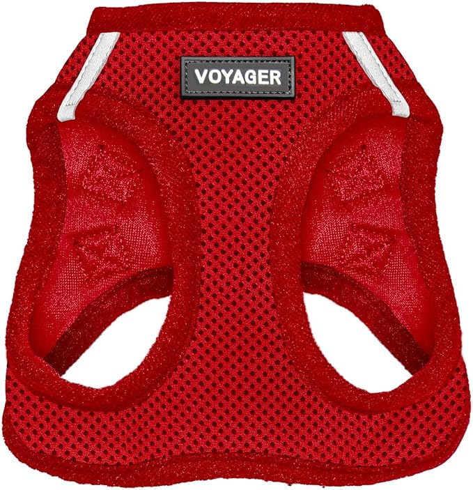 Voyager Step-in Air Dog Vest Harness - Red, X-Large | 20.5 - 23" in Chest, Reflective Bands, All Weather Breathable Air Mesh, Cats Compatible, Lightweight, Fast Drying by BestPetSuppliesLLC