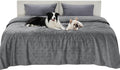 Bedsure Waterproof Bed Cover for Bed and Dogs Quick Drying，82x120IN | Waterproof Blanket Washable for Large Dogs Cal King Bed Cozy, Lightweight Furniture Protector for Pet Cat, Ash Grey by Unknown