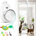 Automatic Interactive Cat Toys, Door Flying Feather Bird & Mouse for Kitten | CATPICK Electric Rechargeable Door Frame Hanging Play Chase Exercise Moving Enrichment Toy for Bored Adult Cats, White by Unknown