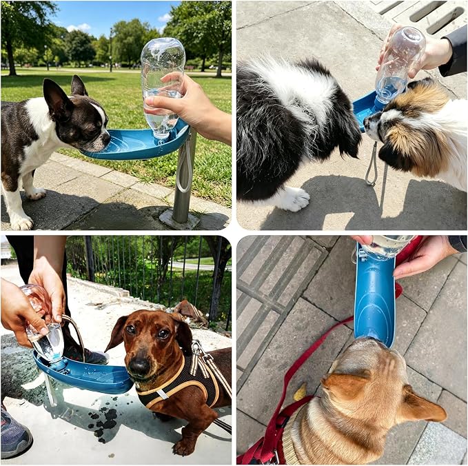 Portable Dog Water Bottle, 18.5OZ Large Dog Travel Water Bottle Leak-Proof Pet Water Dispenser with Carrying Lanyard, Ideal for Outdoor Walking Hiking Travel - Image 2