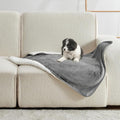 Soft Waterproof Blanket for Bed Couch Sofa, Grey, 30x40 inches | Liquid Pee Proof Pet Blanket for Dog Puppy Cat, Reversible Sherpa Fleece Blanket for Couch Cover, Furniture Protector by Yaning