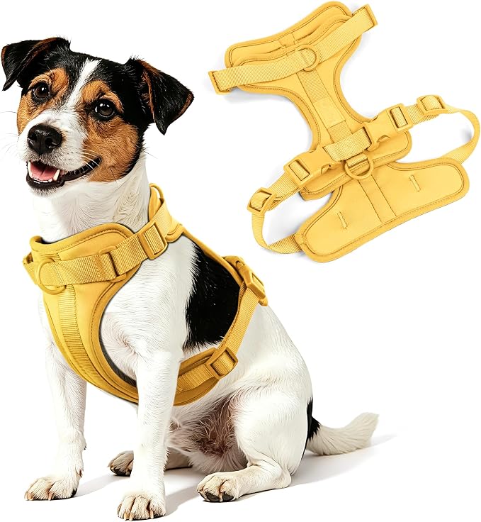 Wisedog No Pull Dog Harness, Butter Yellow, Large | Lightweight, Adjustable Breathable Pet Vest, Soft & Comfortable Cushion, Small Medium Large Dogs - Image 8
