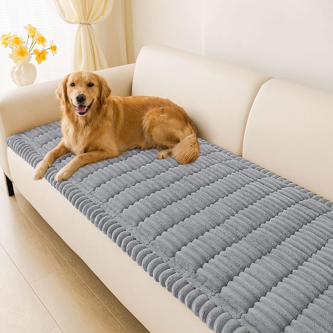 hyha Couch Cover for Dogs, Washable Non Slip Plush Flannel Sofa Protector | Thick Flannel, Anti-Slip Backing, Pet Hair & Scratch Protection, Fits Sofa & Loveseat (27.6" x 59") by hyha