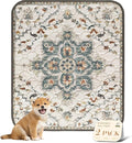 nunubaby Washable Pee Pads for Dogs, Stylish, Non-Slip and Leak-Proof Pee Pads. Reusable Potty Pads for Dogs for Crates and Floors.(Beige/Floral, 31" x36" ) by Nunubaby