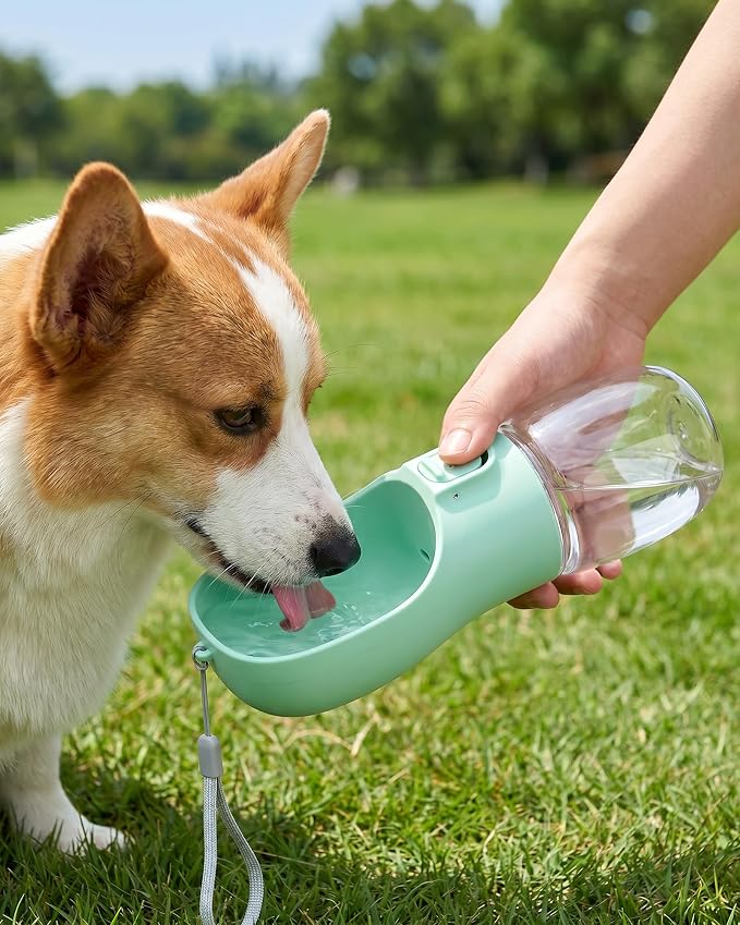 Portable Dog Water Bottle, Leak-Proof Pet Water Dispenser with Water-Saving Reflow, One-Hand Operation & Dishwasher Safe Travel Bottle for Walking, Hiking & Travel - Image 7