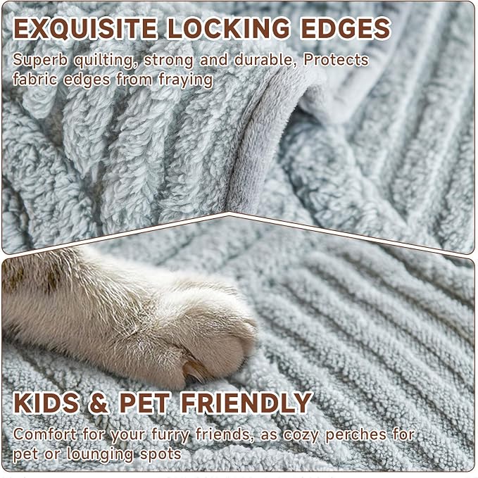 OTOB Couch Cover for Dogs Washable, Non Slip Pet Sofa Protector, 1 Piece | Matcha Green, 35.4"x70.9", Soft Plush, All Seasons, Breathable, Modern, Wear-Resistant, Sectional Couch Covers, Pet Lovers - Image 3