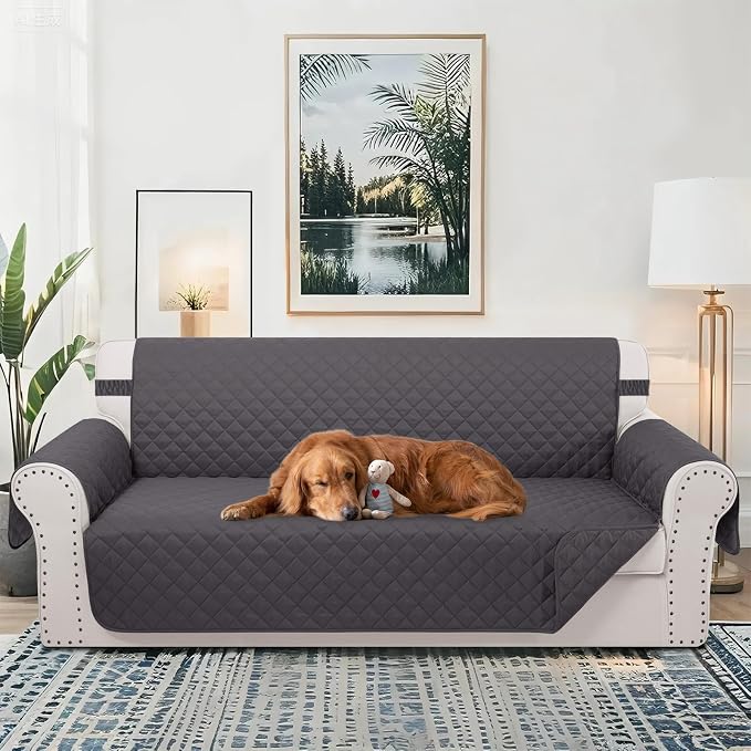 Reversible Oversized Sofa Covers, XL Sofa, Dark Grey/Dark Grey - Image 6
