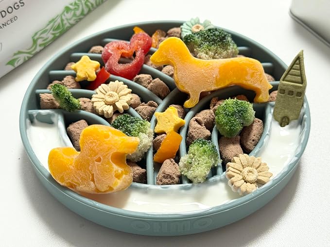 OHMO Slow Feeder Dog Bowl, 5.9" Lick Mat for Dogs, Tree of Life, Sage Green | Cat Slow Feeder Bowl, Anti Choking, Enrichment Toys, BPA-Free Silicone Feeding Bowl, Boredom and Anxiety Reducer - Image 7