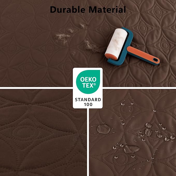Waterproof Couch Cover for Dogs - Washable Pets Furniture Protector | TPU Leak-Proof Liner, Lightweight & Reversible, Fits Chair, Sofa, Bed, 68" x 82" , Chocolate/Cream - Image 6