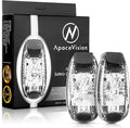 LED Safety Light (2 Pack) - Clip On Strobe/Running Lights for Runners, Dog, Bike, Walking, Boat, Kayak, Stroller and More - High Visibility Accessories for Your Reflective Gear, Bicycle by ApaceVision