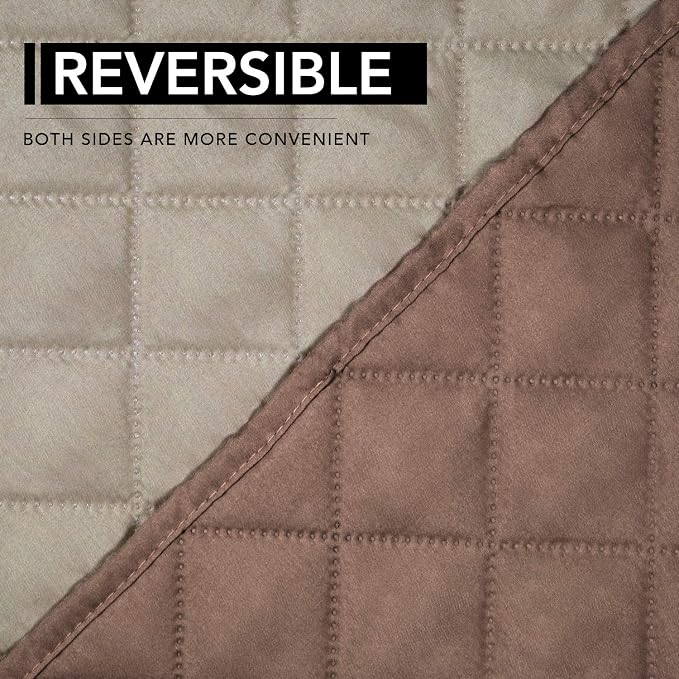 Easy-Going Reversible Couch Cover, Oversized Recliner, Brown/Beige | Machine Washable Slipcover For Dogs, Water Resistant Furniture Mat For Living Room, Non-Slip Sofa Cover, Pet Friendly - Image 5