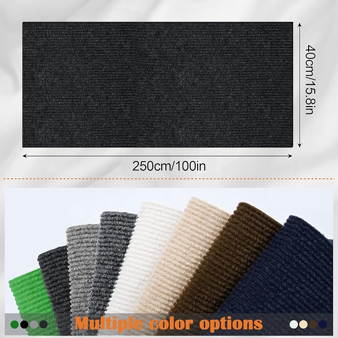 Cat Scratch Furniture Protector - 100" x 15.8" Trimmable Self-Adhesive Cats Claws Scratch Pads, DIY Cat Climbing Couch Protector for Scratch Post Cat Tree Replacement Indoor (Black) - Image 2