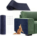 78.7"X15.8" Self-Adhesive Cat Scratching Mat - Durable Couch Protector from Cat Claws, DIY Furniture Protector from Cats Scratching, Sticky cat Scratch Wall mat- No Residue, Safe for Cats (Dark Blue) by Unknown