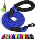 Taglory Rope Dog Leash for Small Medium Dogs, 4 FT Padded Handle, Navyblue | Made of Climbing Rope, Reflective for Night Walks and Training, Comfortable Grip, Anti-tangle Swivel Clip, 3/8 inch by Taglory