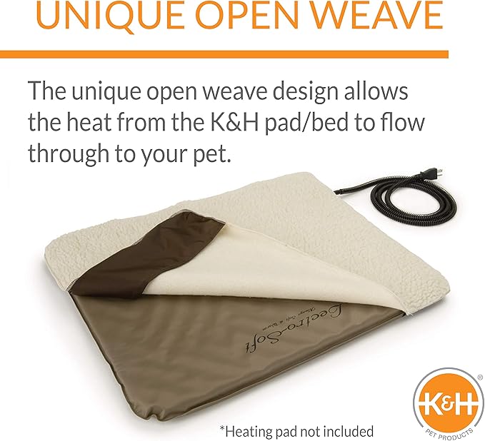 K&H Heated Pad Cover, Lectro-Soft Large Outdoor Dog Bed Replacement Cover | Fits K&H Lectro-Soft Large Beds (Heated Bed Sold Separately), Machine Washable Fleece Cover, 36x25in - Image 4