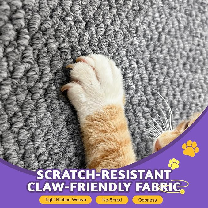 ENONCI Corner Cat Scratcher Wall, 19.6x9.8 Cat Scratcher Pad for Door Frame | Anti Scratch Door Frame Furniture Protector for Indoor Cats - Image 2
