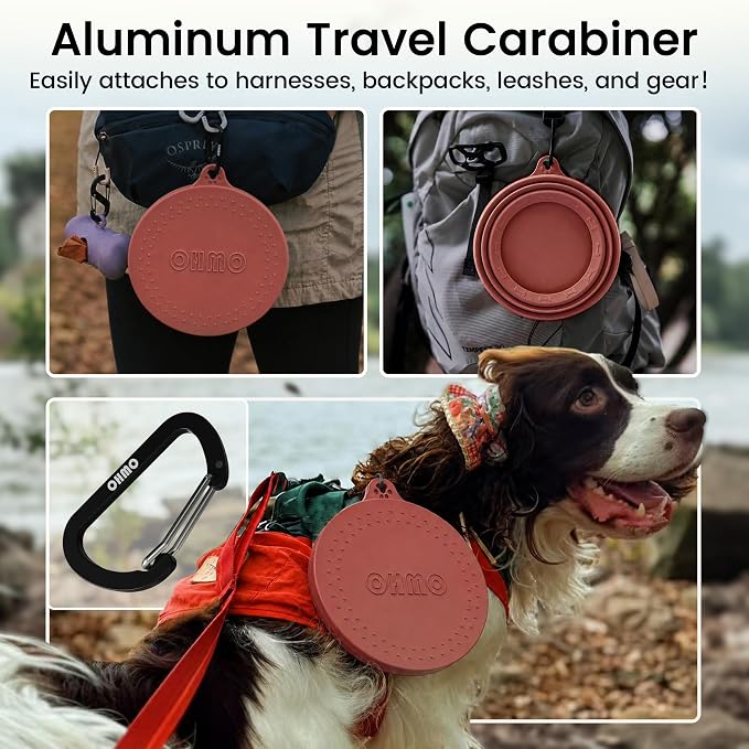 OHMO Spill Proof Collapsible Dog Bowl, 34oz Portable Dog Water Bowl | Low Center Gravity Stability, Tapered Splash Control, Foldable, Dishwasher Safe, Dog Travel Essential, Erythrinus - Image 5