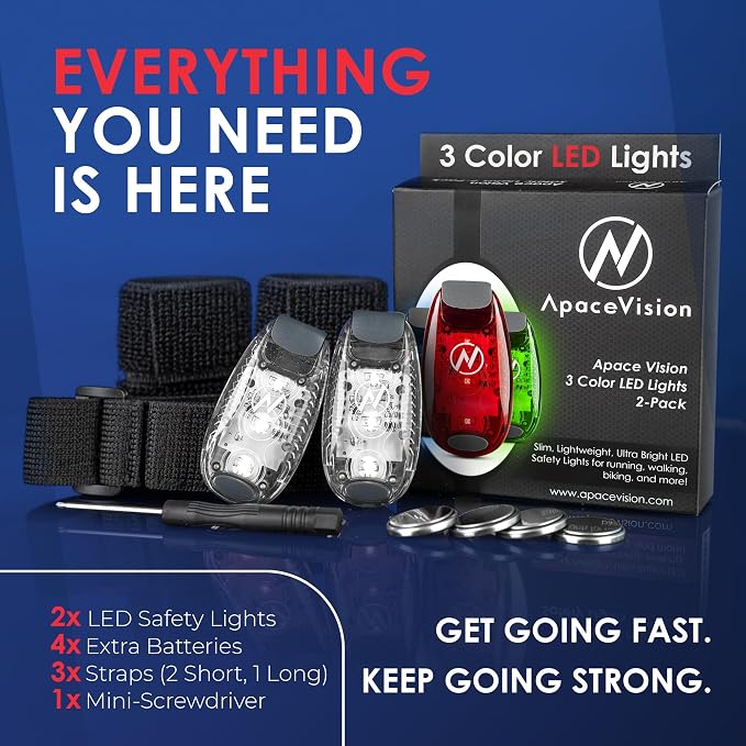 LED Safety Light (2 Pack) - Clip On Strobe/Running Lights for Runners, Dog, Bike, Walking, Boat, Kayak, Stroller and More - High Visibility Accessories for Your Reflective Gear, Bicycle - Image 3