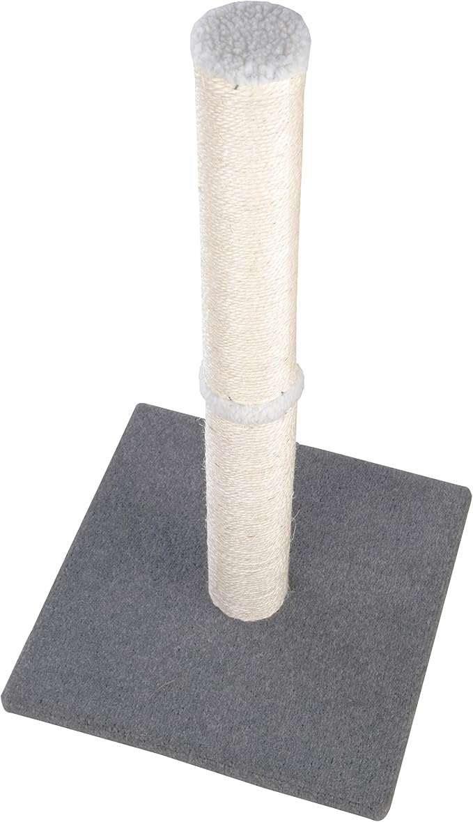 Cat Scratching Post Carpet, Tall Big Sisal Rope Cat Scratch Pole for Cats and Kittens, Stable Carpeted Heavy Base (Blue/Grey) - Image 4
